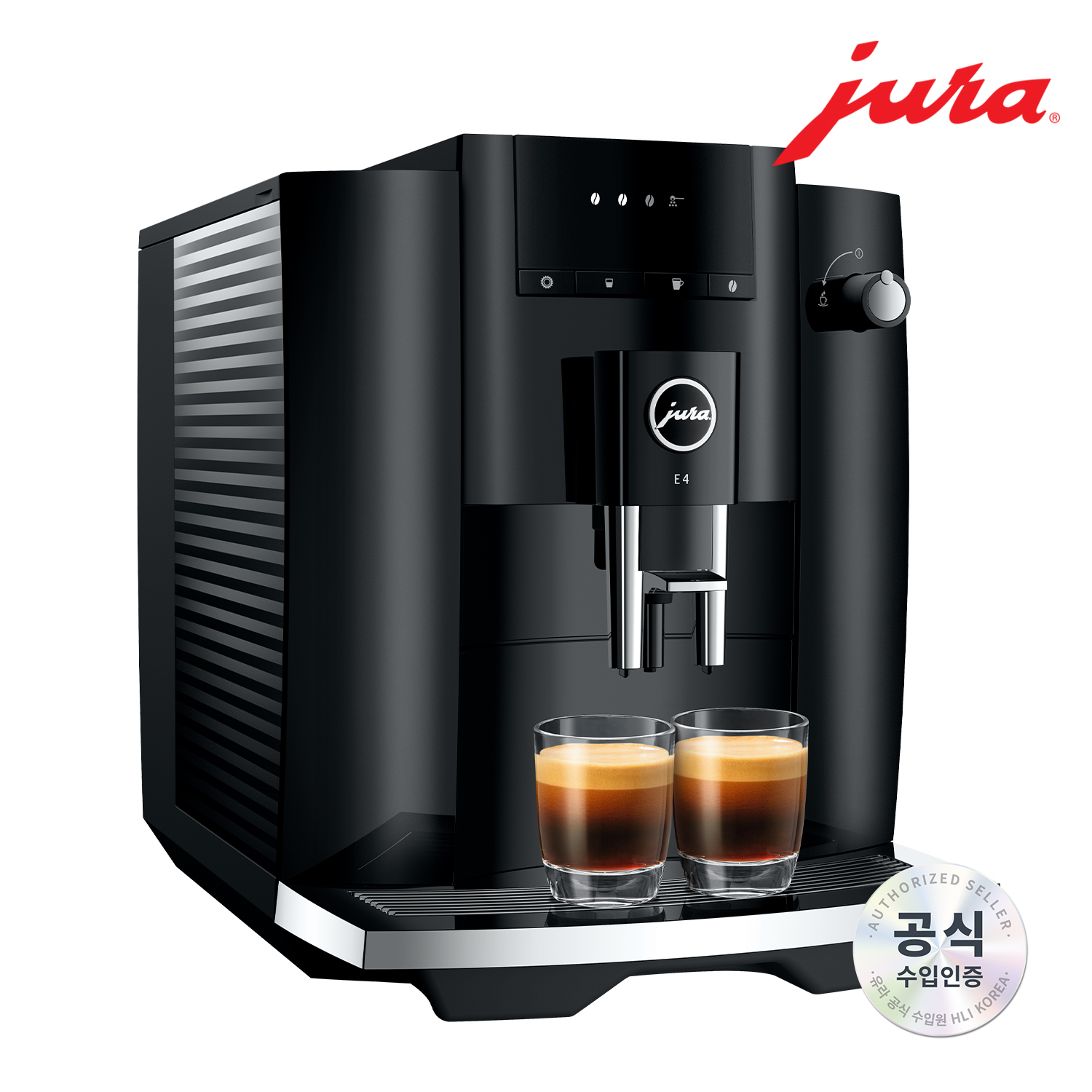 JURA [홈카페 입문패키지] 전자동 커피머신 E4 BLACK / The Black Noble