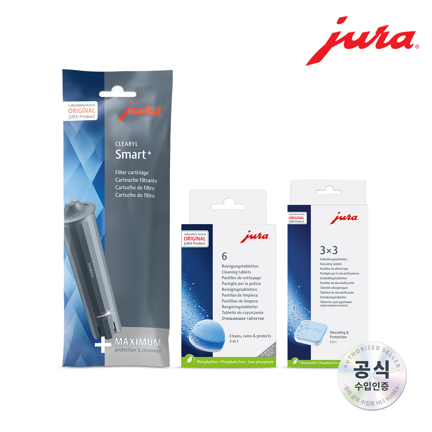 [세척패키지 3종] 세척타블렛 6p + 물때제거제 3p + 클라리스 필터 싱글